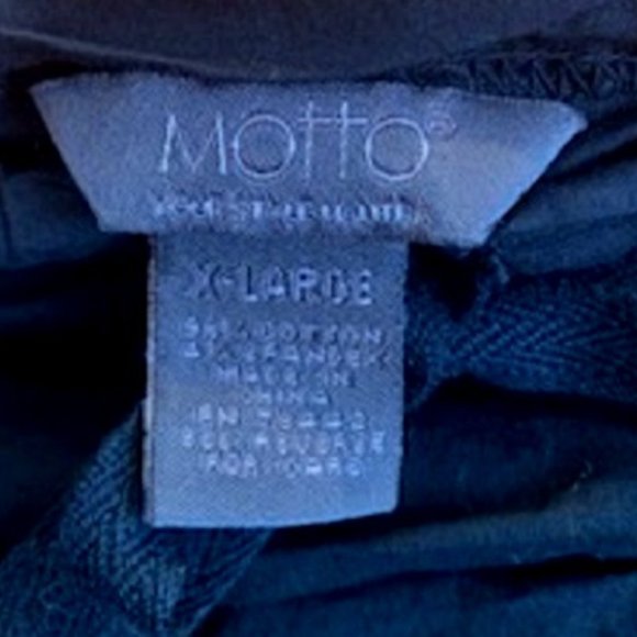 Motto Your Style Mantra Maxi Black Cotton Skirt Vertical Elastic Panels Sz: XL - Picture 5 of 6